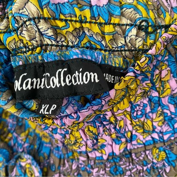 Tolani Blue Lavender Print Palazzo Wide Leg Pants size XLP Petite - Picture 7 of 8